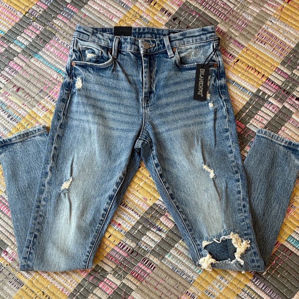 Blank NYC Distressed Skinny Jeans - Blue